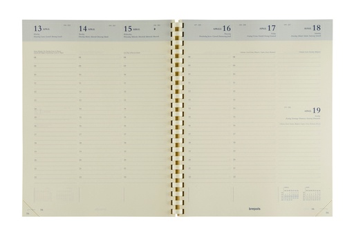 [900038] Agendavulling 2026 Brepols Concorde 7dagen/2pagina's crème