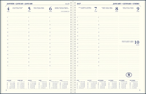 [900129] Agendavulling 2027 Ryam Executive A5 7dagen/2pagina's staand