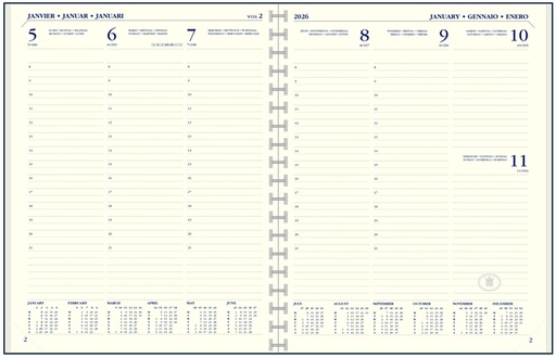 [900129] Recharge agenda 2026 Ryam Executive A5 7 jours/2 pages portrait