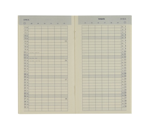 [900232] Agendavulling 2027 Brepols Plan-O-Rama 1maand/2pagina's