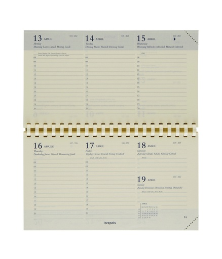 [900058] Recharge agenda 2026 Brepols Omniplan 7jours/2pages