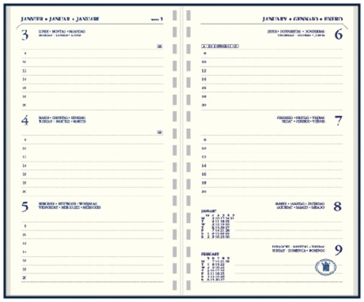 [900073] Agenda 2025 Ryam Memoplan 7 Suprema 7 jours/2 pages noir