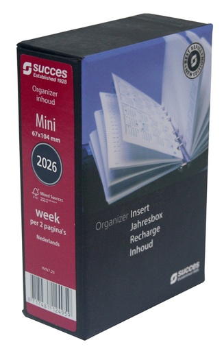 [900082] Recharge agenda 2026 Succes Mini 7 jours/2 pages