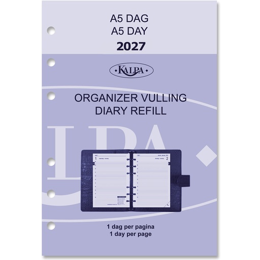 [336027] Agendavulling 2027 Kalpa A5 1dag/1pagina