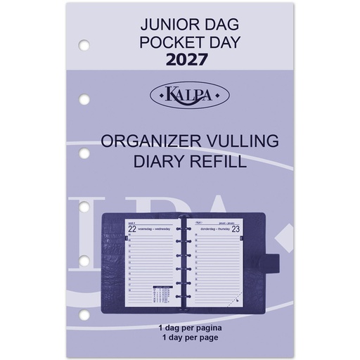 [336076] Agendavulling 2027 Kalpa Pocket 1dag/1pagina