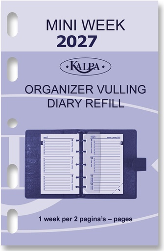 [336080] Recharge agenda 2026 Kalpa Mini 7 jours/2 pages