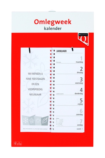 [336040] Weekomlegkalender 2027 Quantore