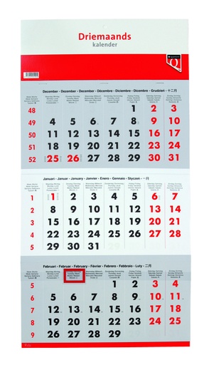 [336041] Calendrier 3 mois 2026 Quantore