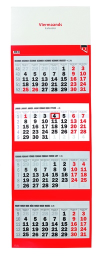 [336005] Calendrier 4 mois 2026 Quantore