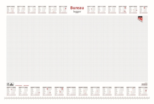 [336062] Bloc sous-main bureau 2026 Quantore carreau 56,5x36cm blanc