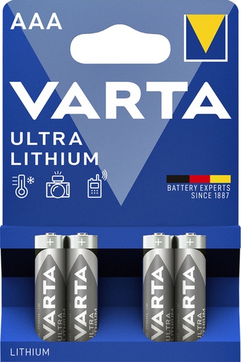 [413868] Pile Varta Ultra Lithium 4x AAA