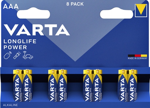 [413870] Batterij Varta Longlife Power 8x AAA