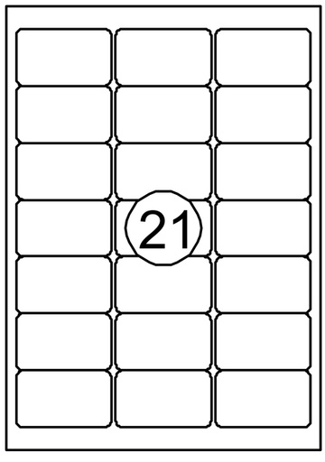 [129946] Etiquette Quantore 63,5x38,1mm blanc 2100 pièces