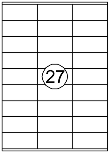 [129948] Etiquette Quantore 70x32mm blanc 2700 pièces