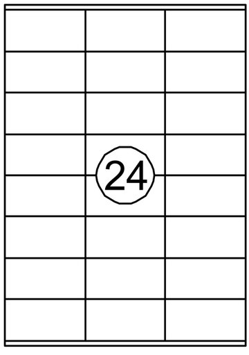 [129959] Etiquette Quantore 70x36mm blanc 2400 pièces