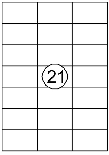 [129952] Etiquette Quantore 70x42,4mm blanc 2100 pièces