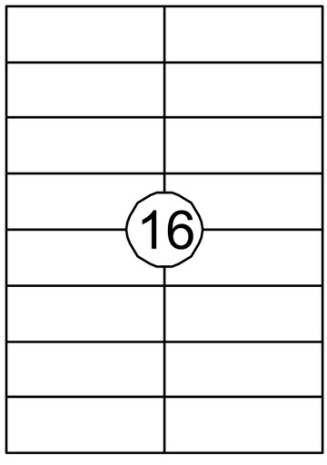 [129935] Etiquette Quantore 105x37mm blanc 1600 pièces