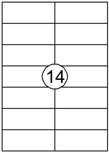 [129937] Etiquette Quantore 105x42,4mm blanc 1400 pièces