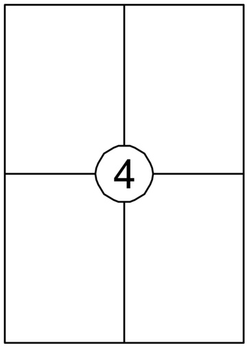 [129934] Etiquette Quantore 105x148mm blanc 400 pièces