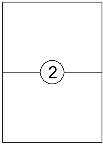 [129941] Etiquette Quantore 210x148mm blanc 200 pièces