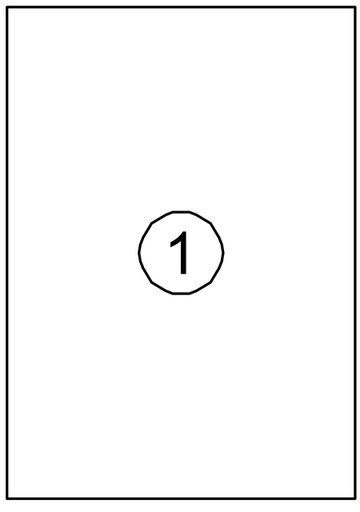 [129942] Etiquette Quantore 210x297mm blanc 100 pièces