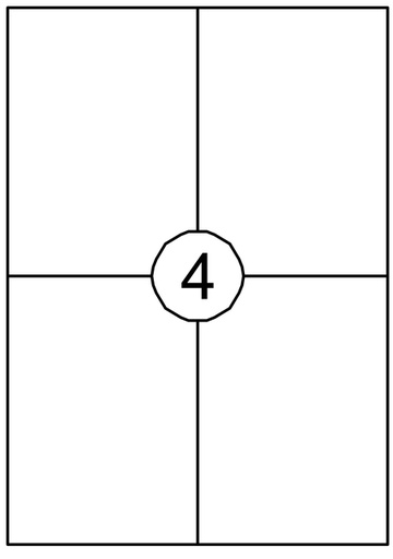 [129981] Etiquette Quantore 105x148mm blanc 60 pièces