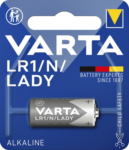 [413772] Pile bouton Varta LR1 alcaline blister 1 pièce