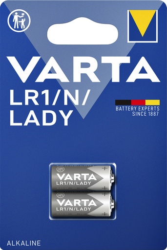 [413861] Pile bouton Varta LR1/N/Lady alcaline blister 2 pièces