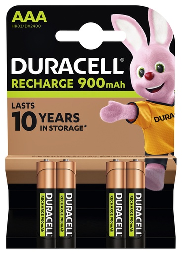 [413567] Batterij oplaadbaar Duracell 4x AAA 900mAh Ultra