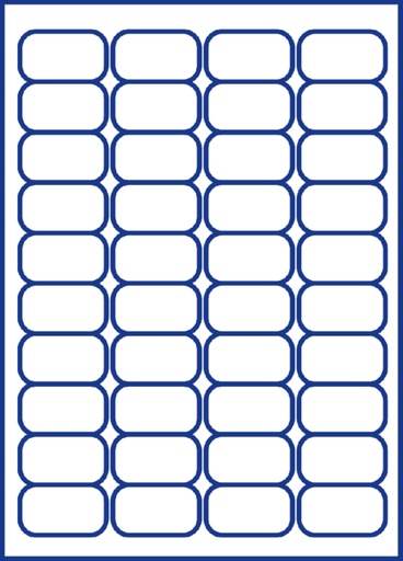 [817397] Etiket Avery J8654-25 45.7x25.4mm wit 1000stuks
