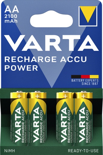 [413761] Pile rechargeable VARTA 4x AA 2100mAh Ready-To-Use