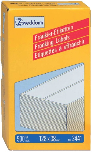 [811411] Frankeeretiket Avery Zweckform 3441 128x38mm 500stuks