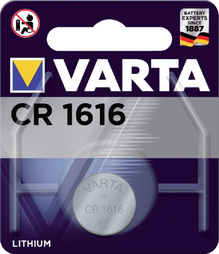 [413773] Batterij Varta knoopcel CR1616 lithium blister à 1stuk