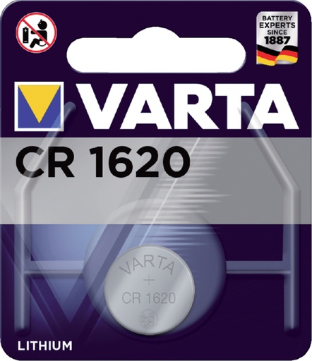 [413774] Batterij Varta knoopcel CR1620 lithium blister à 1stuk