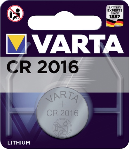 [413775] Batterij Varta knoopcel CR2016 lithium blister à 1stuk