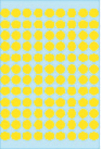 [810905] Etiquette HERMA 1841 rond 8mm jaune 540 pièces