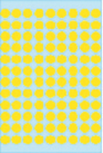 [810905] Etiquette HERMA 1841 rond 8mm jaune 540 pièces