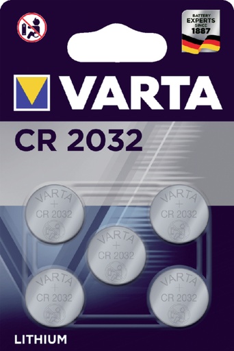 [413822] Batterij Varta knoopcel CR2032 lithium blister à 5stuk