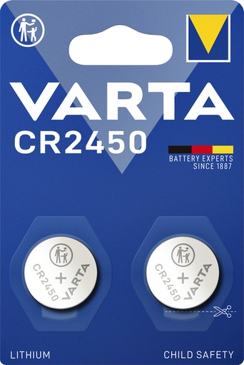 [413866] Batterij Varta knoopcel CR2450 lithium blister à 2stuk