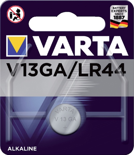 [413779] Batterij Varta knoopcel V13GA alkaline blister à 1stuk