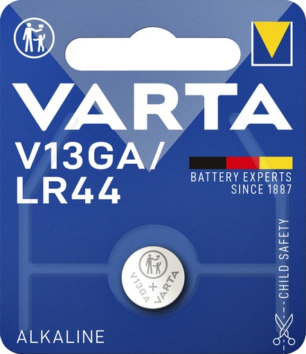 [413779] Pile bouton Varta V13GA alcaline blister 1 pièce
