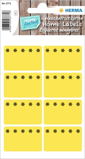 [818035] Etiket HERMA 3771 26x40mm diepvries geel 48 stuks