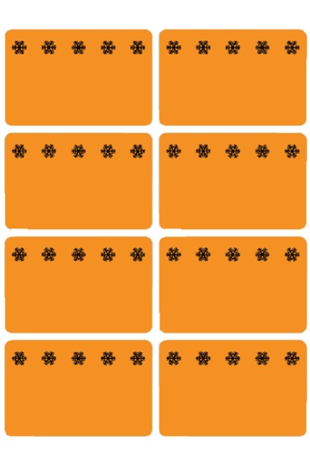 [818038] Etiket HERMA 3774 26x40mm diepvries oranje 48stuks
