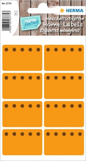 [818038] Etiquette congélateur HERMA 3774 26x40mm orange 48 pièces