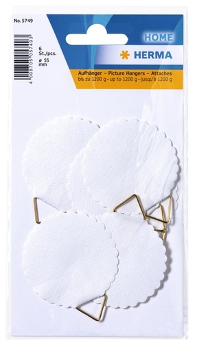 [818106] Attache avec crochet HERMA 5749 55mm 6 pièces