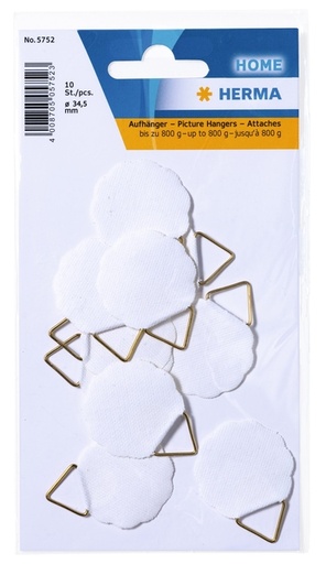 [818107] Attache avec crochet HERMA 5752 34,5mm 10 pièces