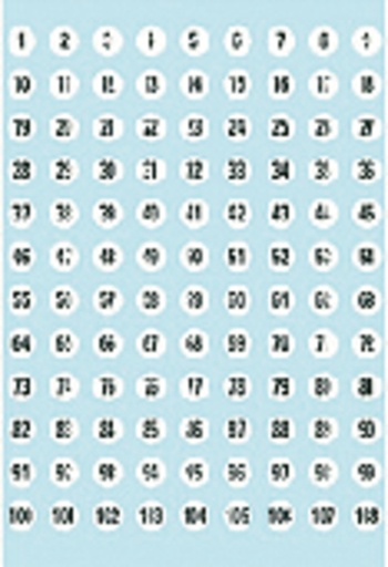 [818047] Etiket HERMA 4128 8mm getallen 1-540 540 stuks