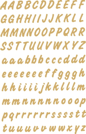 [818175] Etiket HERMA 4152 8mm letters A-Z goud op transparant 238stuks