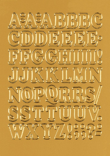 [818176] Etiket HERMA 4183 12mm letters A-Z goudfolie 50 stuks