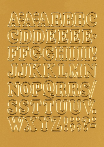 [818176] Etiket HERMA 4183 12mm letters A-Z goudfolie 50stuks